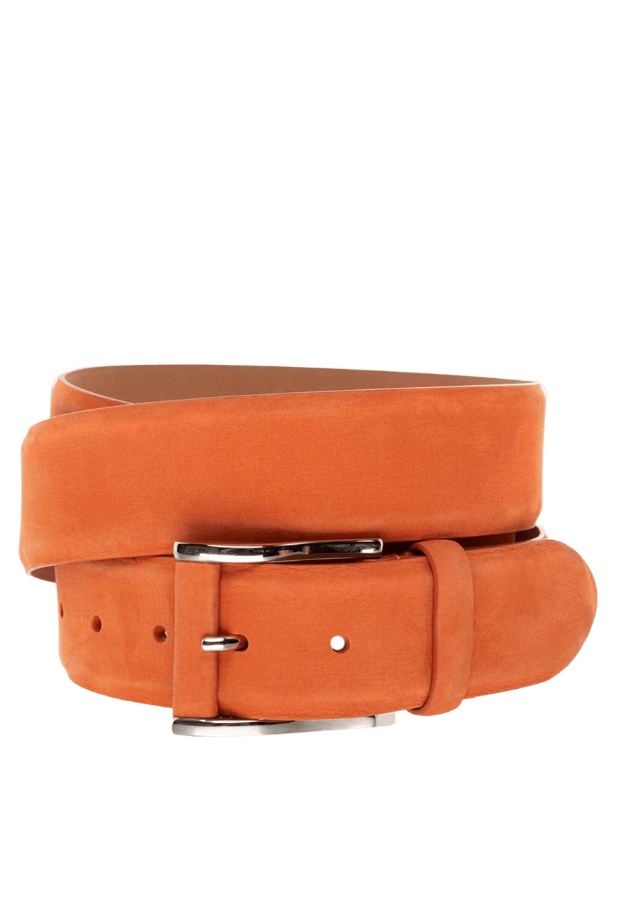 Cesare di Napoli man orange leather belt for men купить с ценами и фото 150753 - photo 1