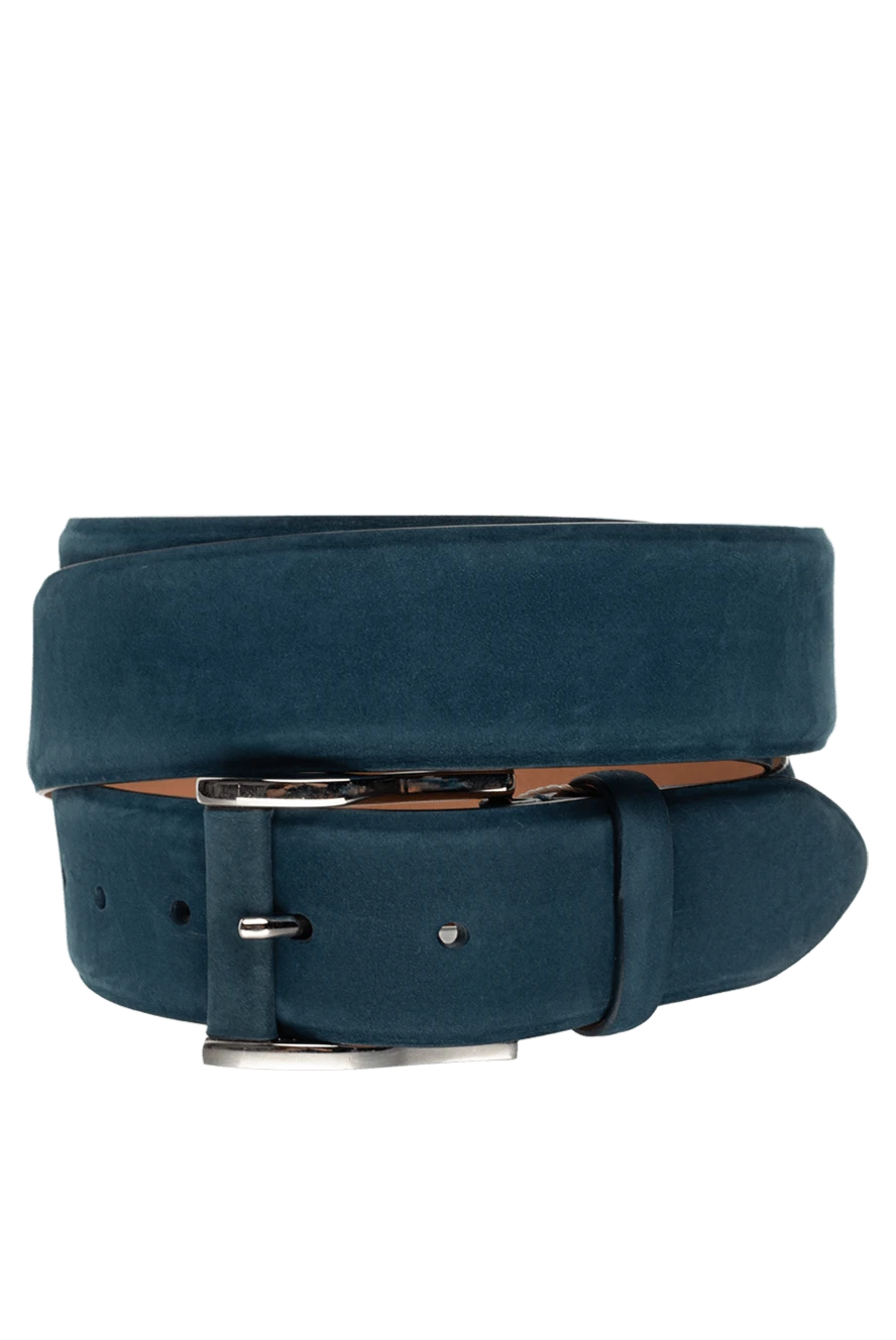 Cesare di Napoli man leather belt blue for men купить с ценами и фото 150758 - photo 1