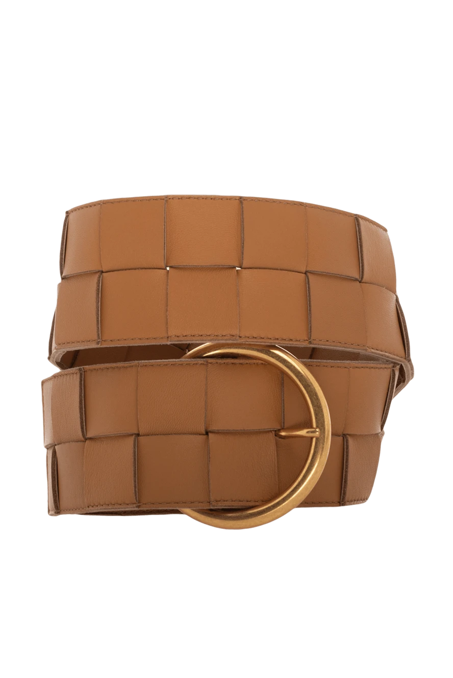 Bottega Veneta woman brown leather belt for women купить с ценами и фото 150761 - photo 1