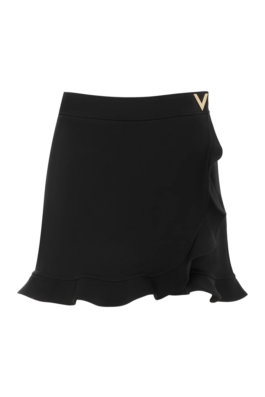 Valentino юбка-шорты с оборками и вставкой в виде золотой буквы v 150845 - фото 1
