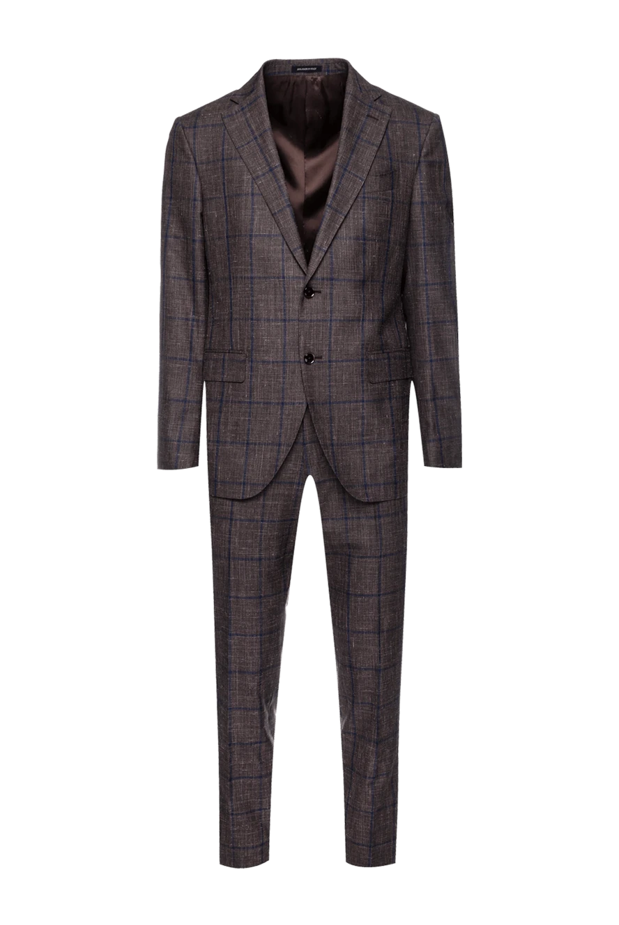 Sartoria Latorre man men's suit made of wool, silk and linen, brown купить с ценами и фото 150871 - photo 1