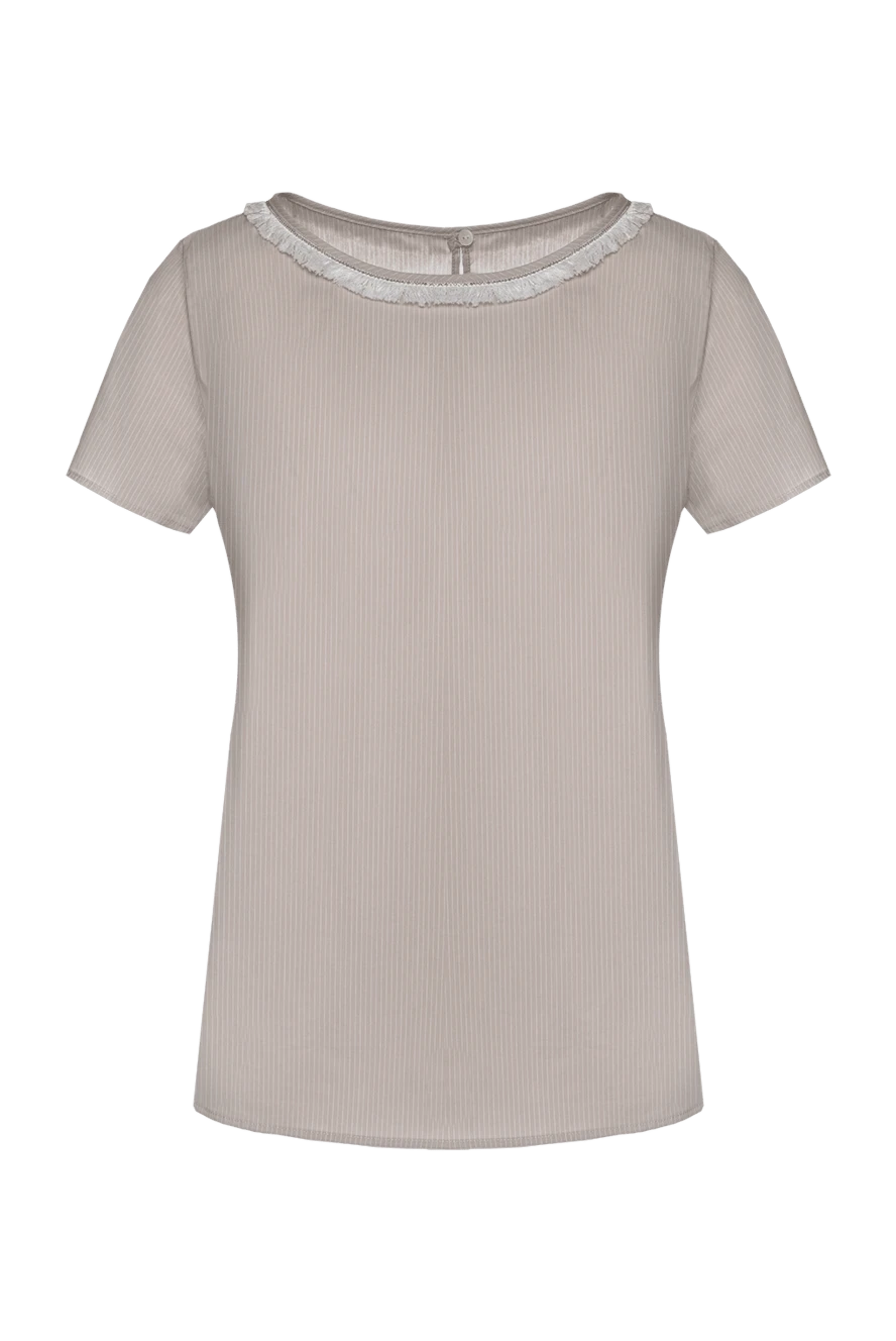 Rocco Ragni woman beige cotton and polyamide blouse for women купить с ценами и фото 150975 - photo 1