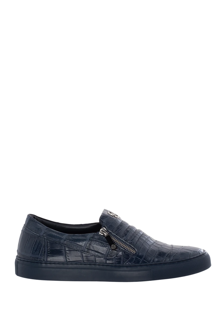 Pellettieri di Parma man blue crocodile leather sneakers for men купить с ценами и фото 151003 - photo 1