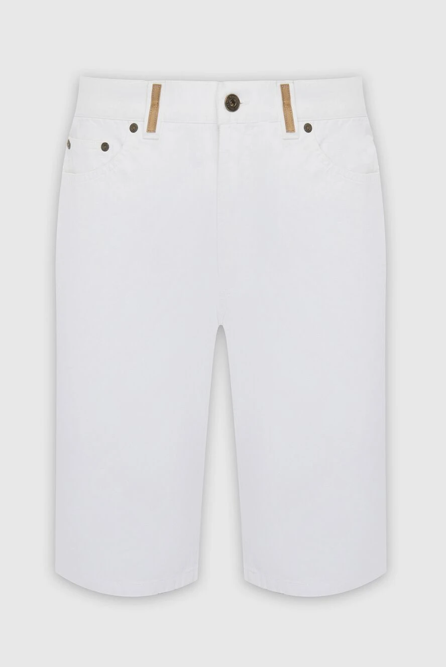 Stefano Ricci шорты из хлопка белые мужские 151075 - фото 1