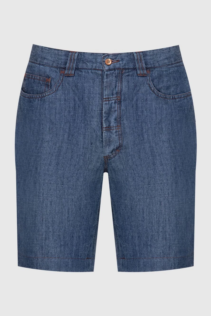 Stefano Ricci ерлерге арналған көк бамбук шорттары 151083 - фото 1