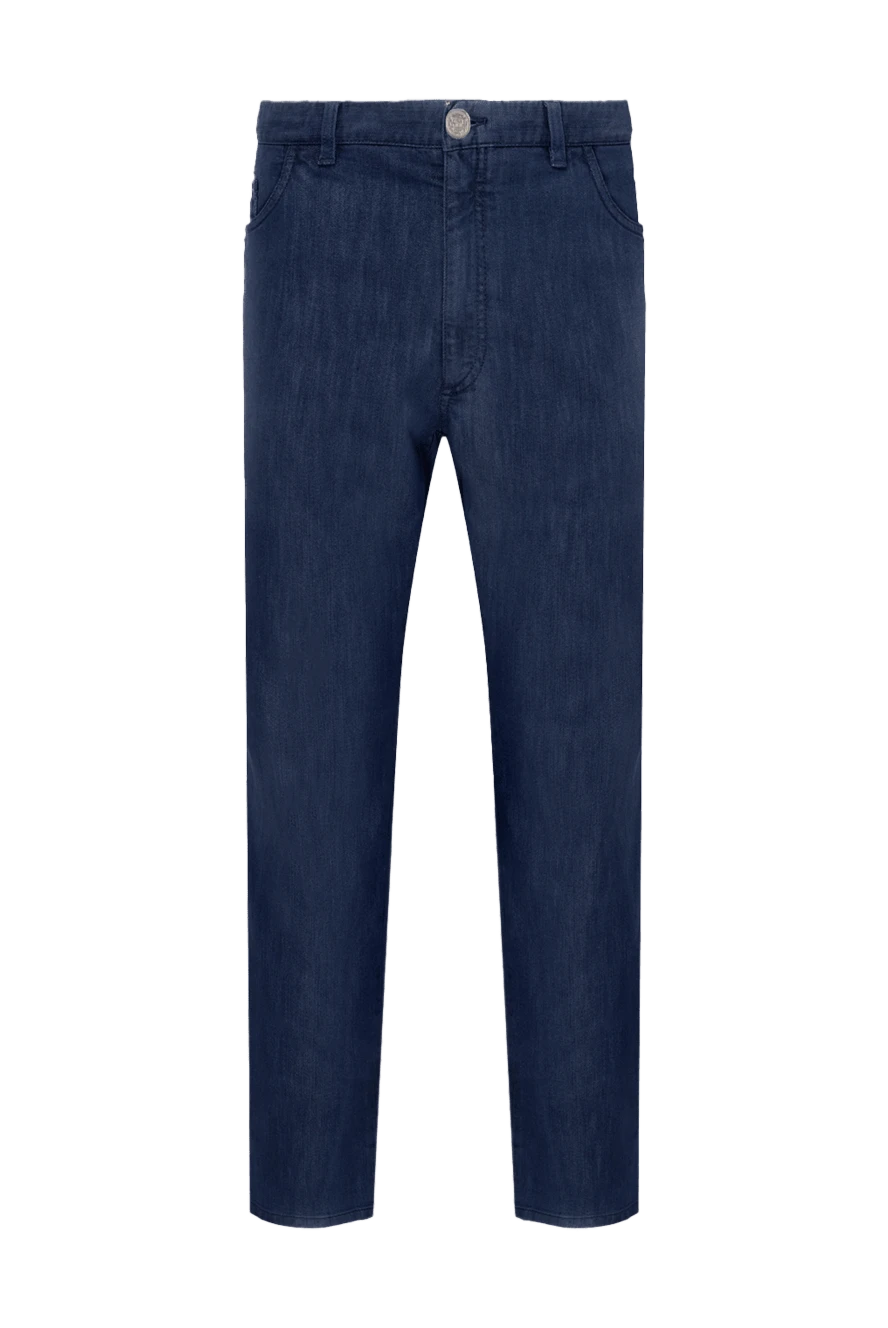 Brioni man cotton and elastane blue jeans for men купить с ценами и фото 151089 - photo 1