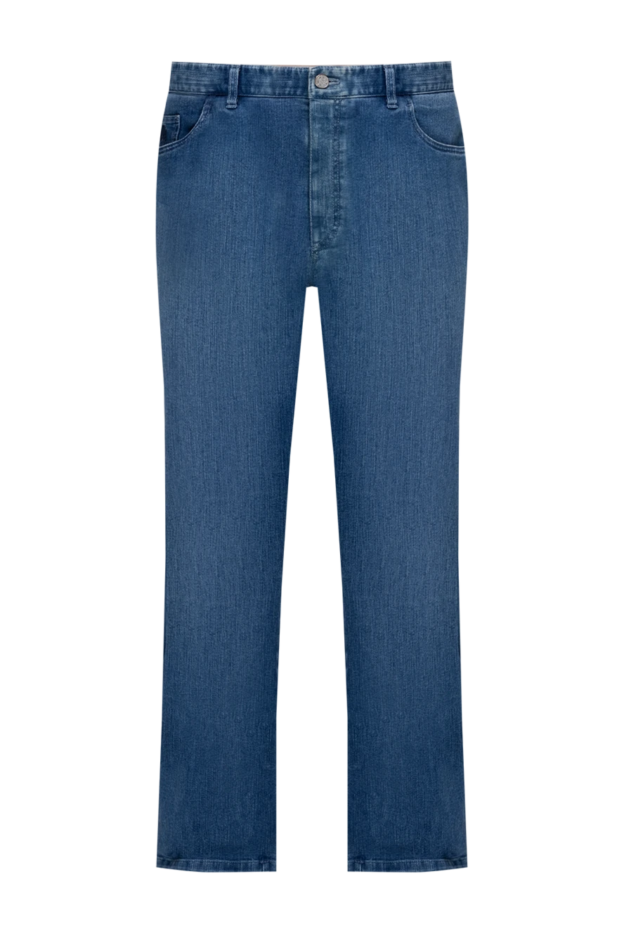 Brioni man cotton and polyester jeans blue for men купить с ценами и фото 151090 - photo 1