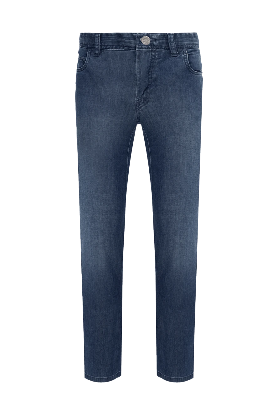 Brioni man blue cotton jeans for men купить с ценами и фото 151093 - photo 1