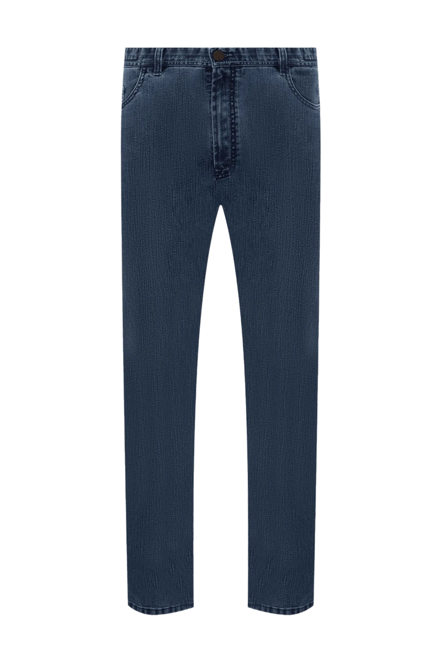 Brioni man cotton and elastane blue jeans for men купить с ценами и фото 151094 - photo 1