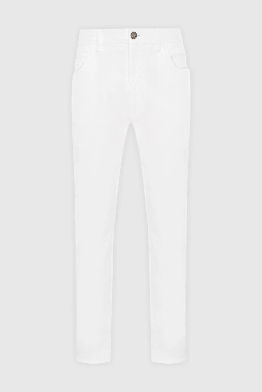 Brioni man white cotton jeans for men купить с ценами и фото 151098 - photo 1