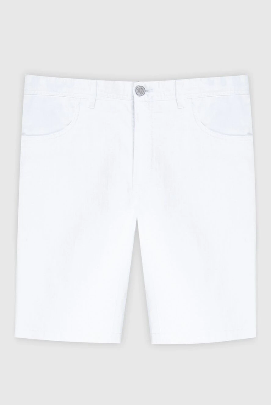 Brioni man white cotton shorts for men купить с ценами и фото 151099 - photo 1