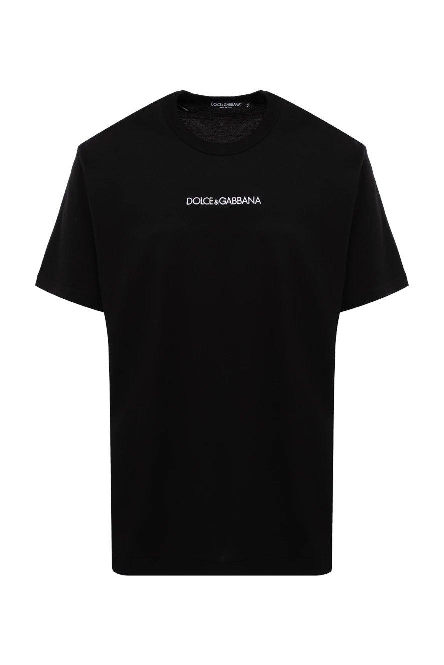 Dolce & Gabbana man black cotton t-shirt for men купить с ценами и фото 151102 - photo 1