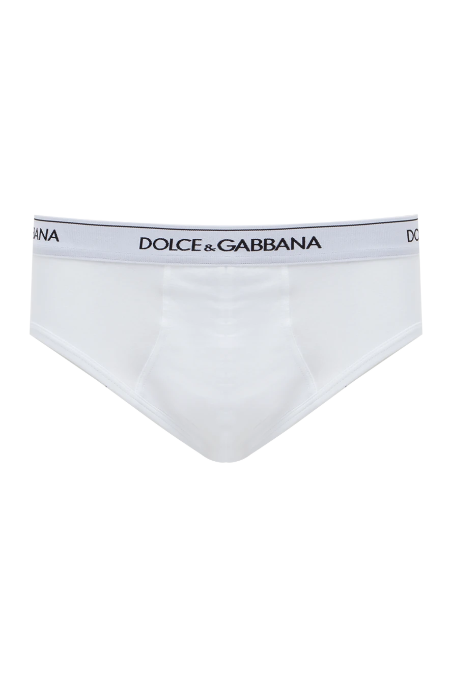 Dolce & Gabbana man white cotton briefs for men купить с ценами и фото 151156 - photo 1