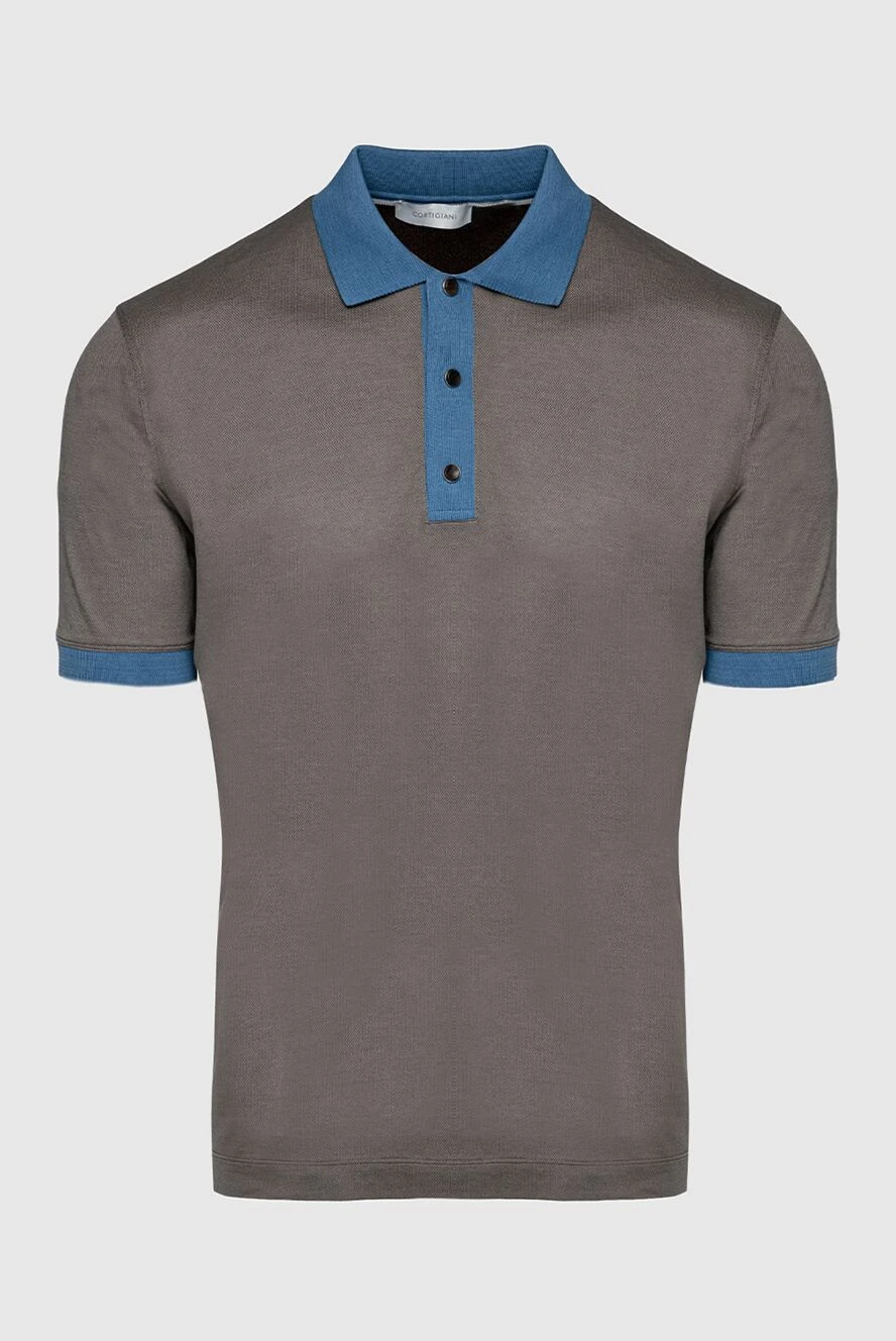 Cortigiani man cotton polo beige for men купить с ценами и фото 151252 - photo 1