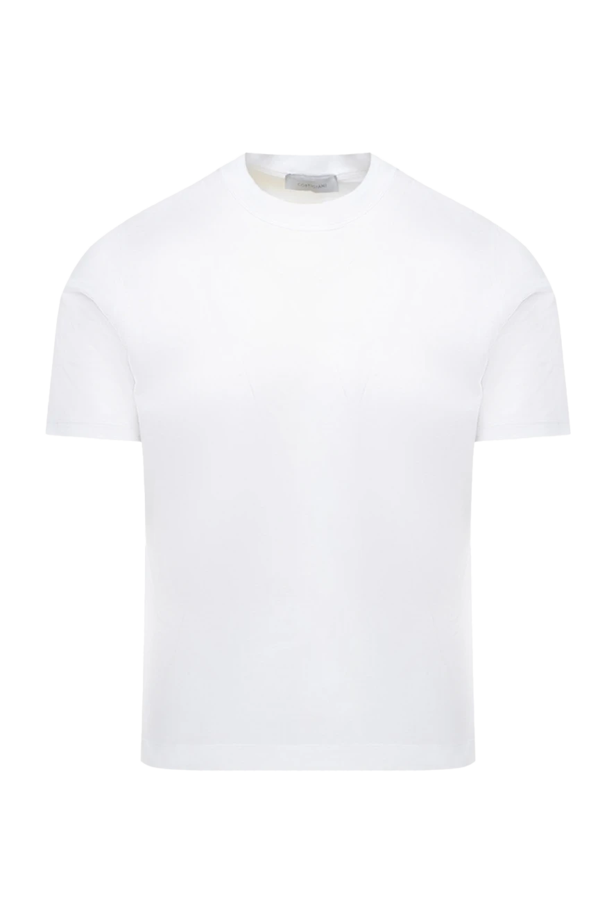 Cortigiani man white cotton t-shirt for men купить с ценами и фото 151265 - photo 1