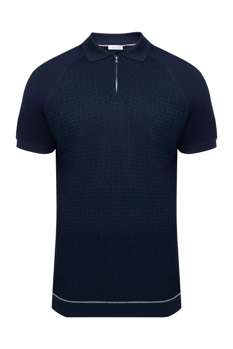 Cortigiani man cotton polo blue for men купить с ценами и фото 151283 - photo 1