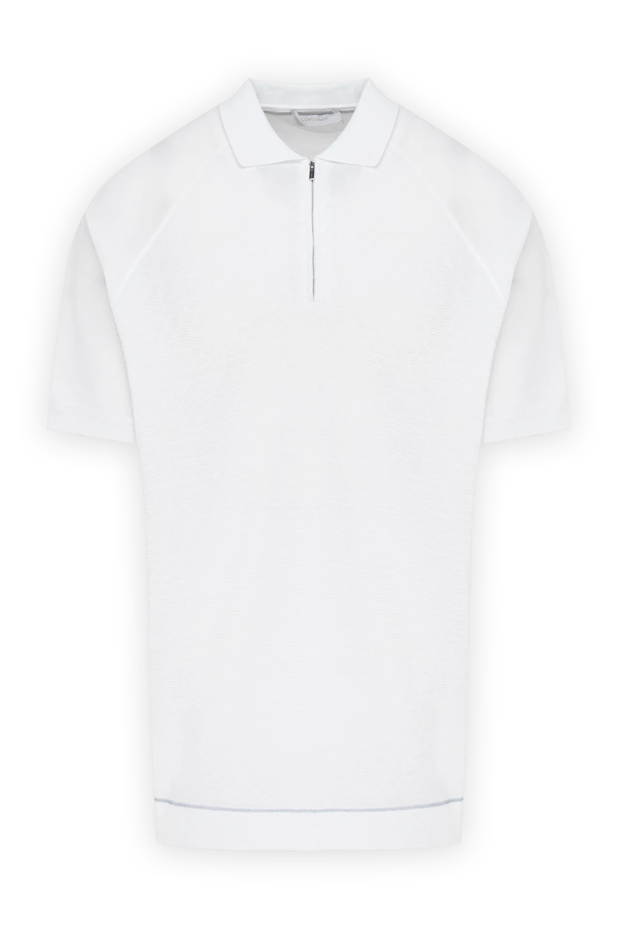 Cortigiani man cotton polo white for men купить с ценами и фото 151284 - photo 1