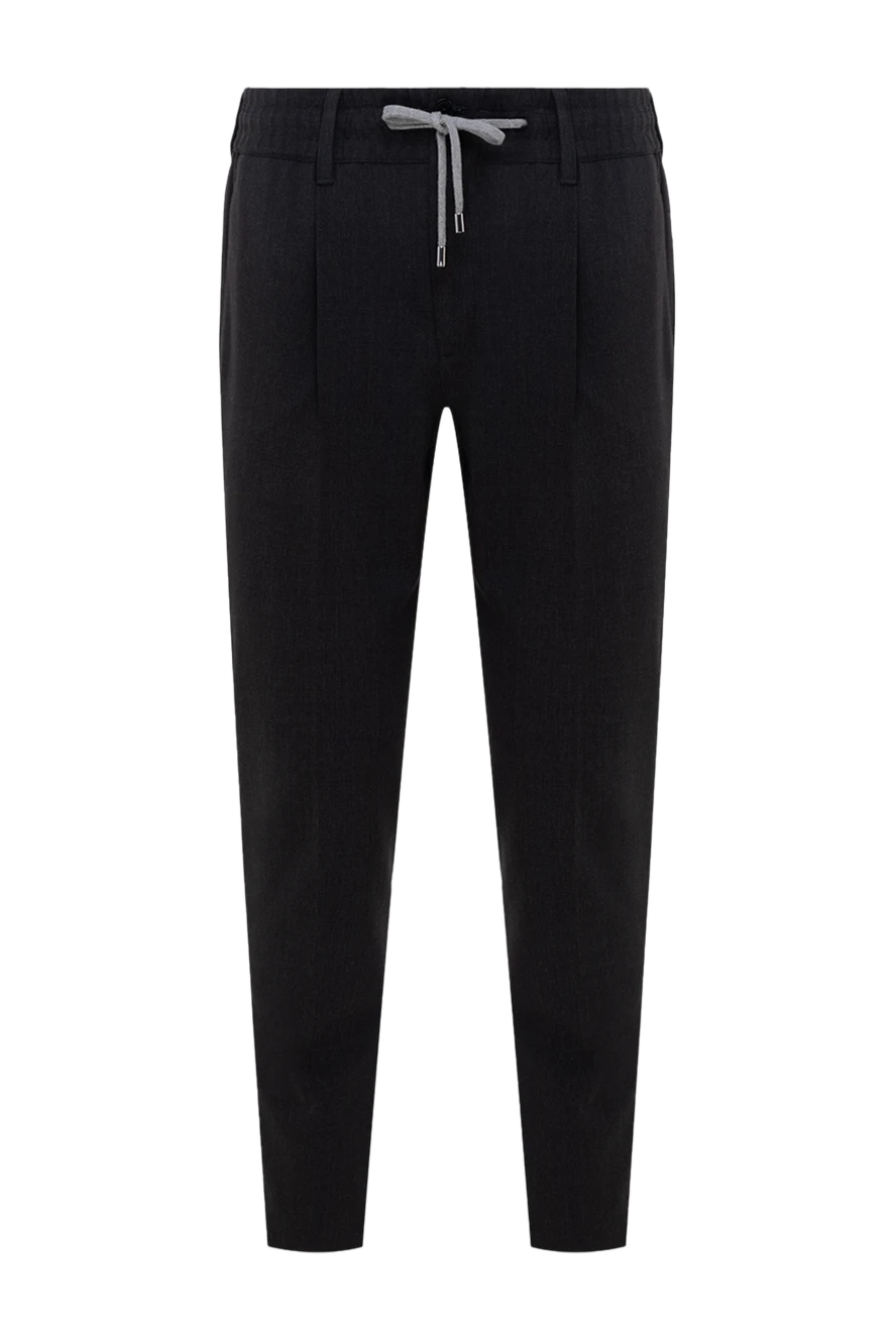 Cortigiani man gray wool and elastane trousers for men купить с ценами и фото 151299 - photo 1