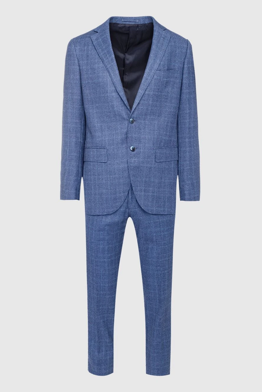 Lubiam man men's blue wool suit купить с ценами и фото 151330 - photo 1