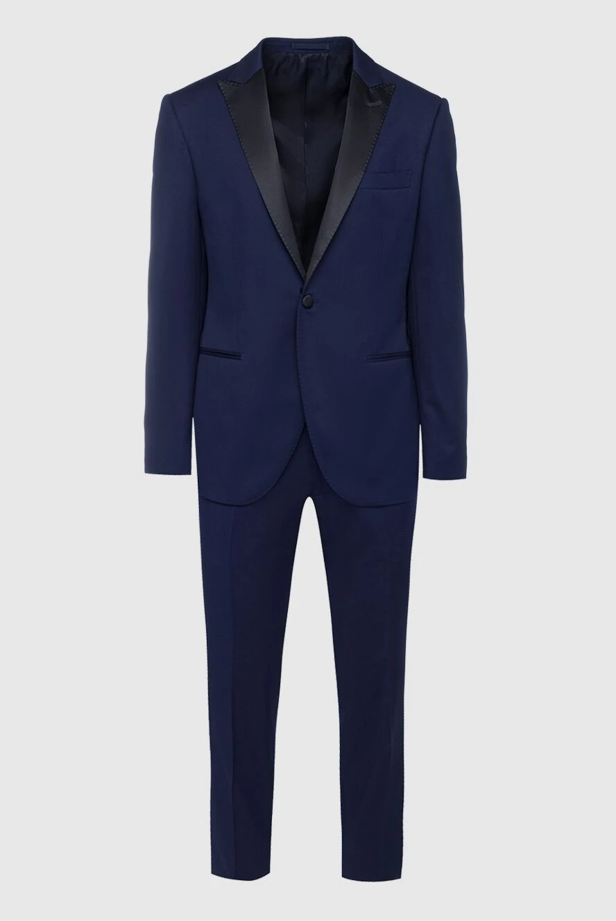 Lubiam man men's suit made of wool, blue купить с ценами и фото 151332 - photo 1