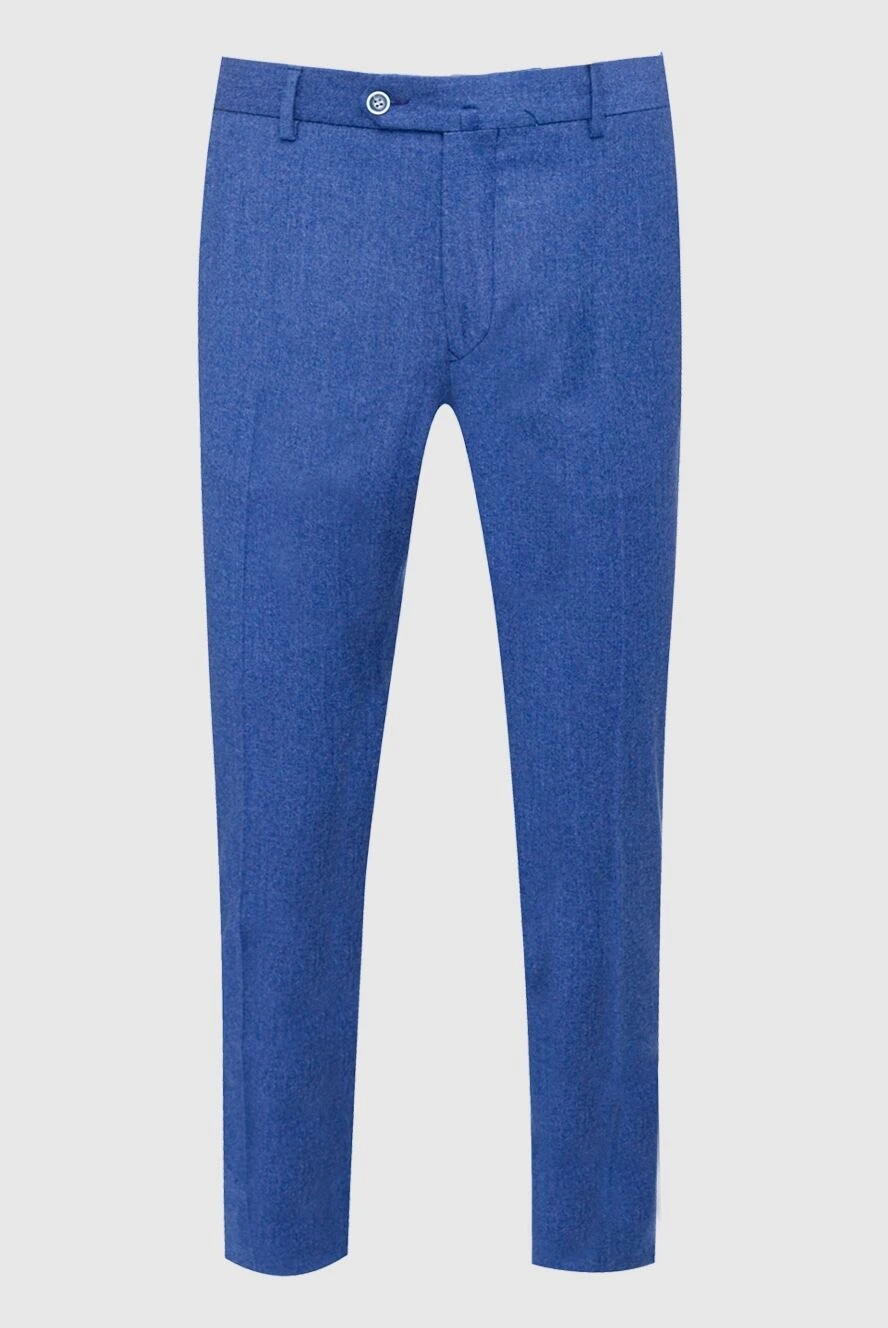 Lubiam man blue wool trousers for men купить с ценами и фото 151336 - photo 1