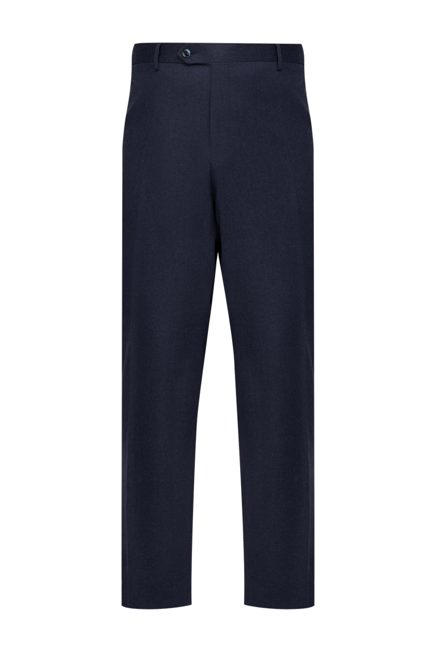 Lubiam man blue wool trousers for men купить с ценами и фото 151339 - photo 1