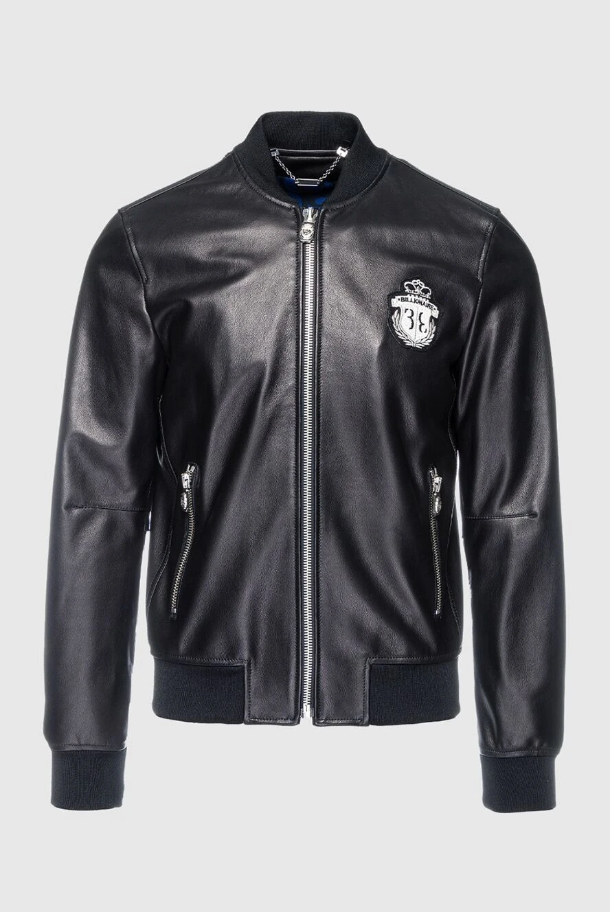 Billionaire man black leather jacket for men купить с ценами и фото 151393 - photo 1