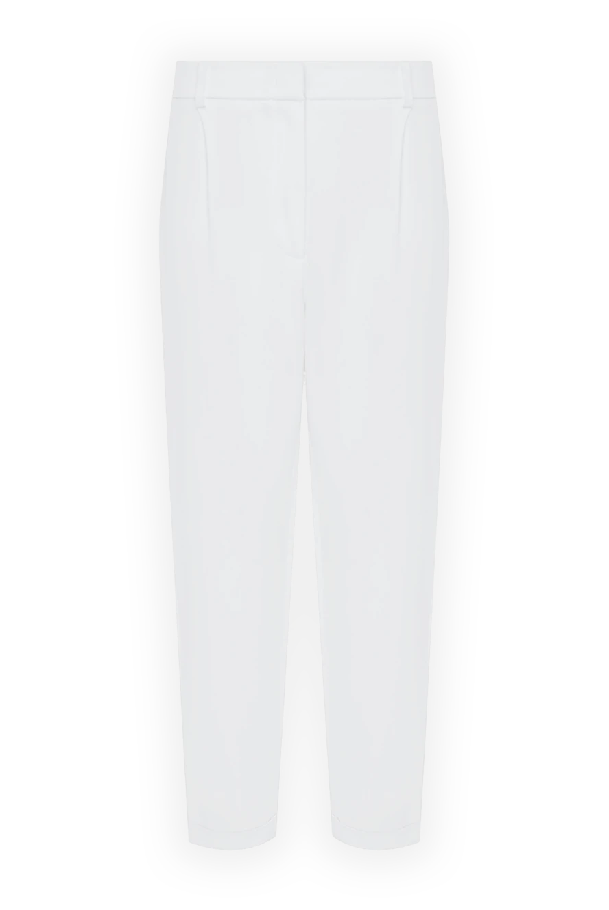 Peserico woman white linen trousers for women купить с ценами и фото 151484 - photo 1