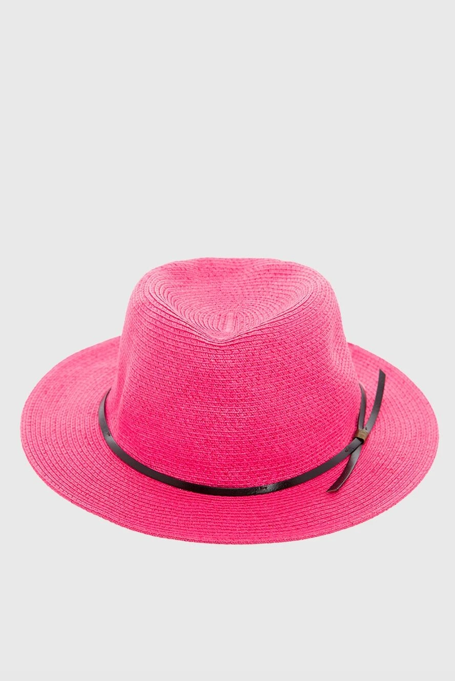 MC2 Saint Barth woman women's pink straw and polyester hat купить с ценами и фото 151523 - photo 1