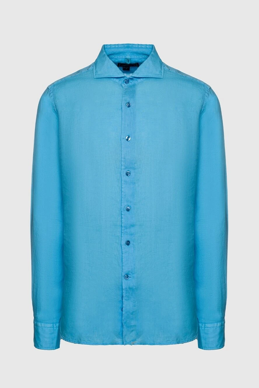 Orian man men's blue linen shirt купить с ценами и фото 151607 - photo 1