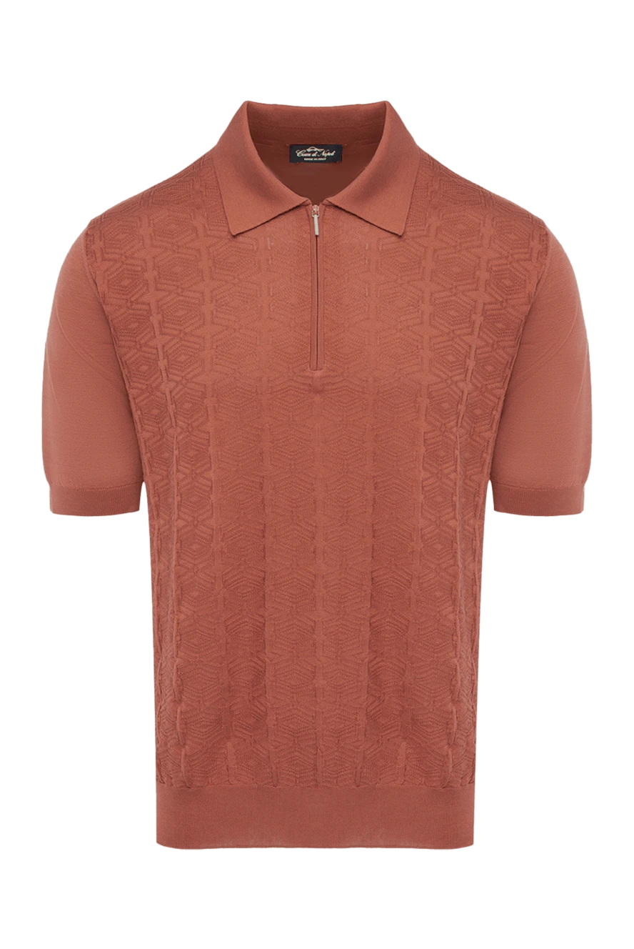 Cesare di Napoli man silk polo orange for men купить с ценами и фото 151633 - photo 1