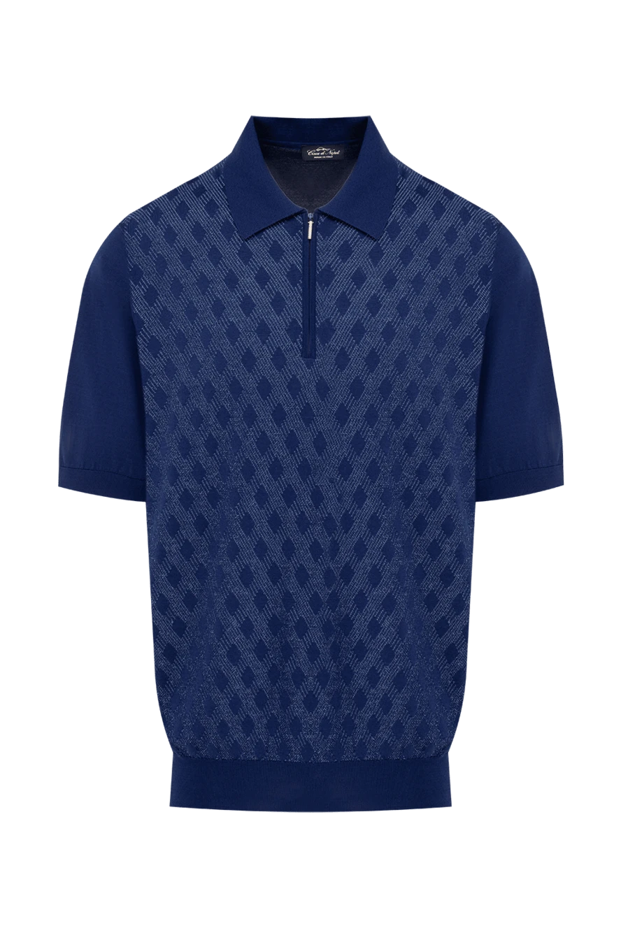 Cesare di Napoli man silk polo blue for men купить с ценами и фото 151646 - photo 1