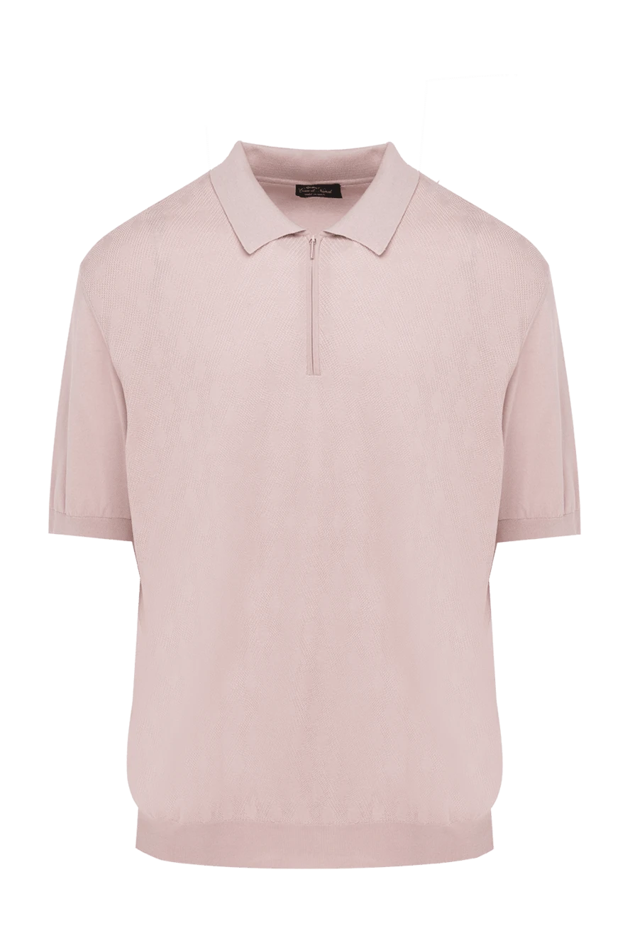 Cesare di Napoli man silk polo pink for men купить с ценами и фото 151647 - photo 1