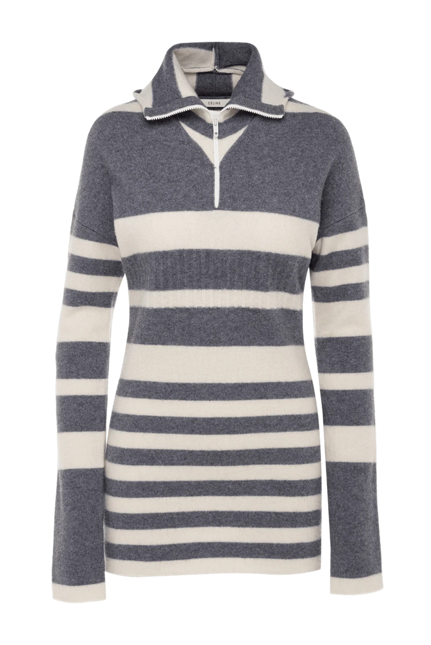 Celine woman gray wool and cashmere jumper for women купить с ценами и фото 151653 - photo 1