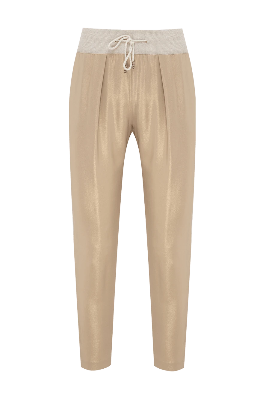 Panicale woman beige viscose pants for women купить с ценами и фото 151752 - photo 1