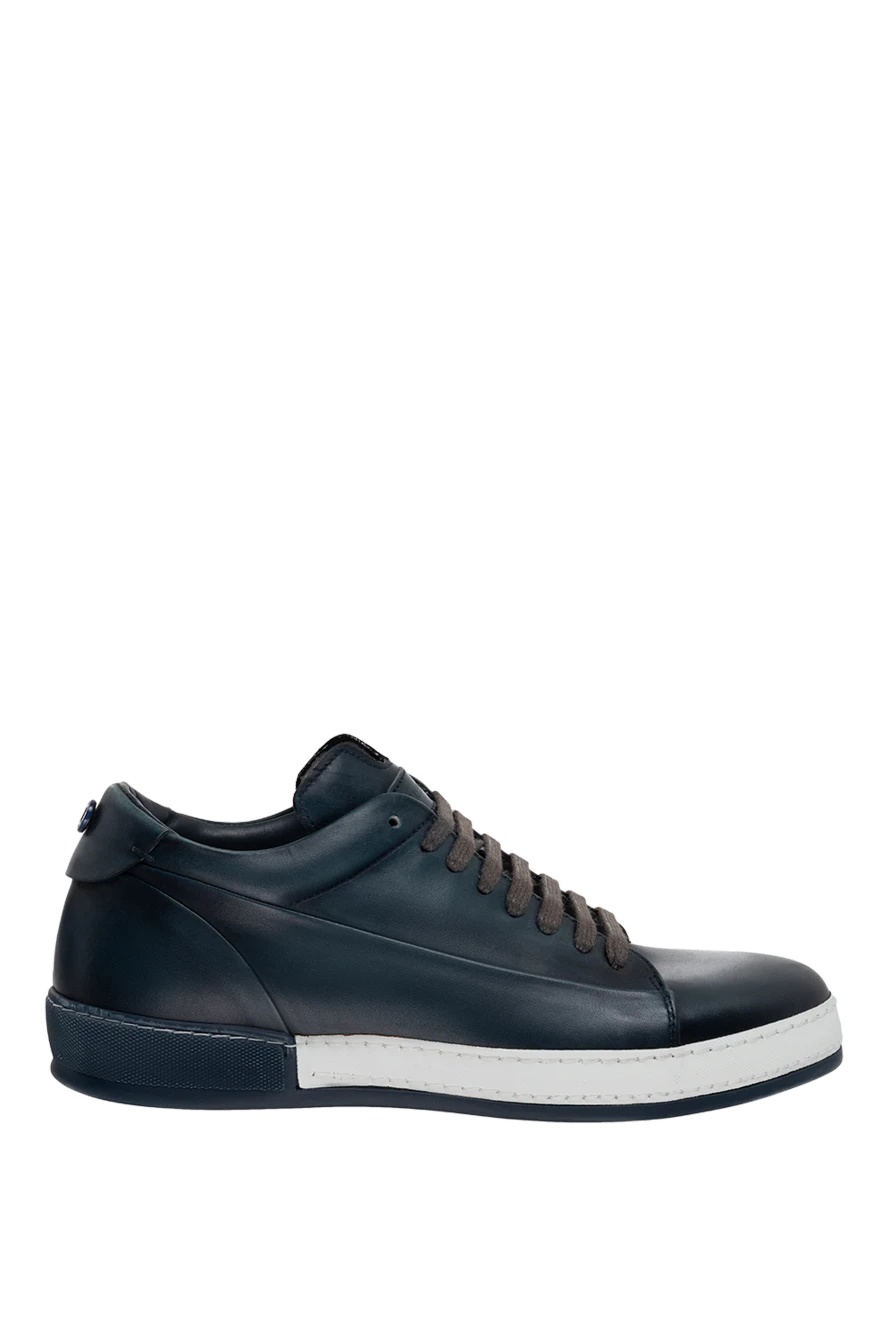 Barrett man blue leather sneakers for men купить с ценами и фото 151823 - photo 1