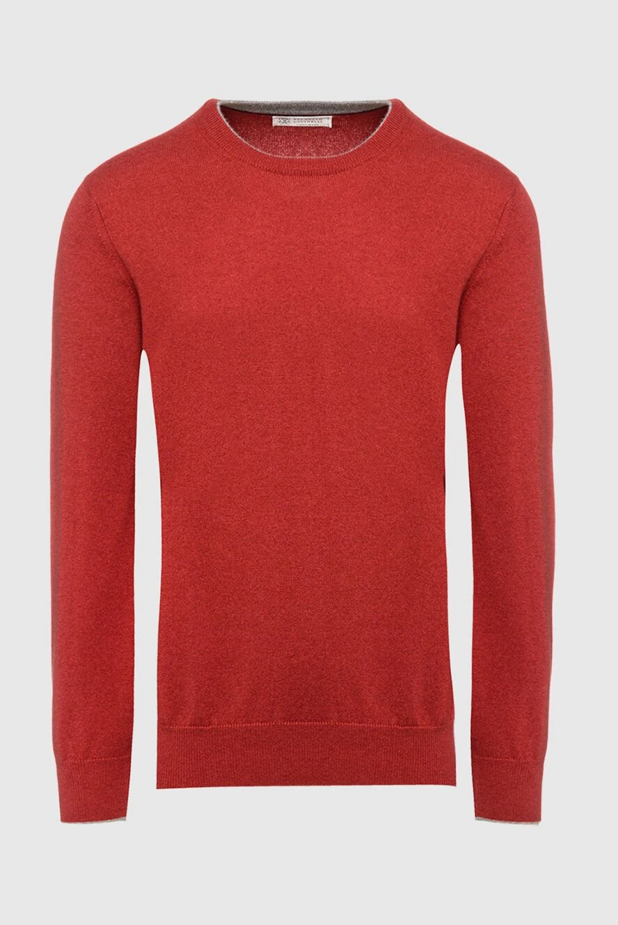 Brunello Cucinelli man cashmere jumper orange for men купить с ценами и фото 151918 - photo 1