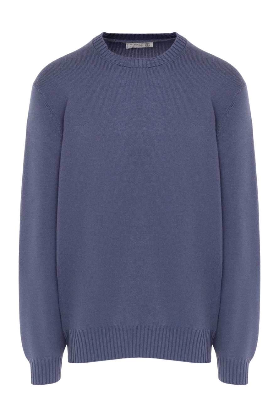 Brunello Cucinelli man cashmere jumper blue for men купить с ценами и фото 151924 - photo 1