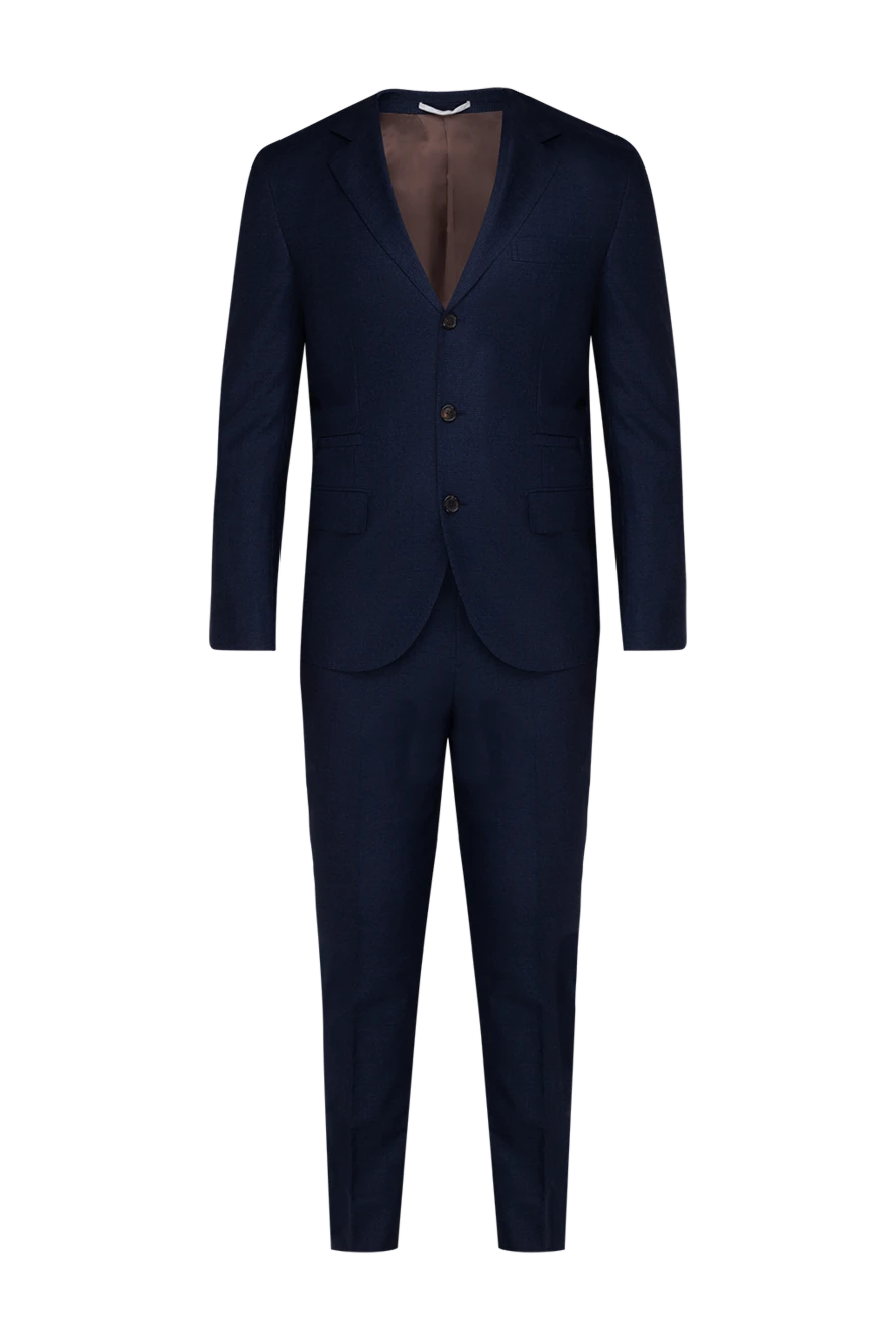 Brunello Cucinelli man men's suit made of wool, blue купить с ценами и фото 151934 - photo 1