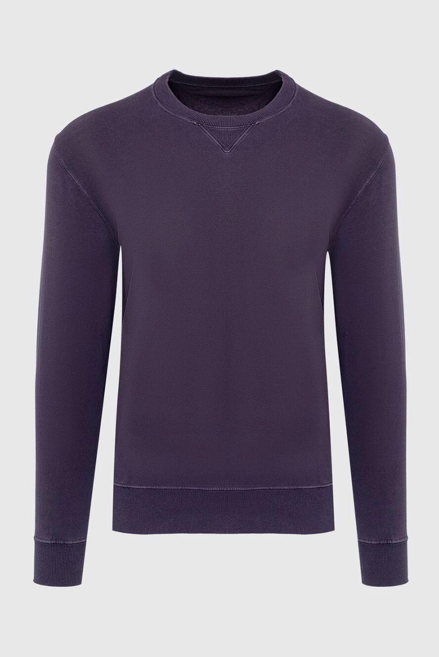 Brunello Cucinelli man cotton sweatshirt purple for men купить с ценами и фото 151958 - photo 1