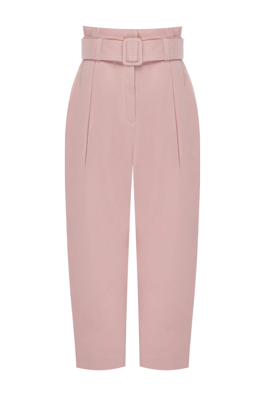 Zimmermann woman pink cotton trousers for women купить с ценами и фото 151997 - photo 1