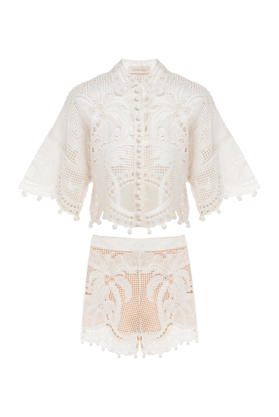 Zimmermann woman white women's suit with silk shorts купить с ценами и фото 151999 - photo 1