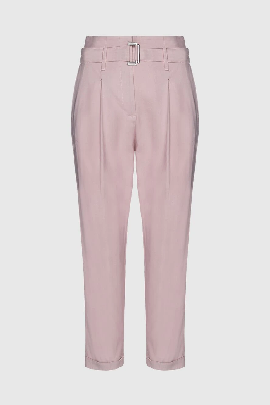 Peserico woman pink viscose trousers for women купить с ценами и фото 152024 - photo 1