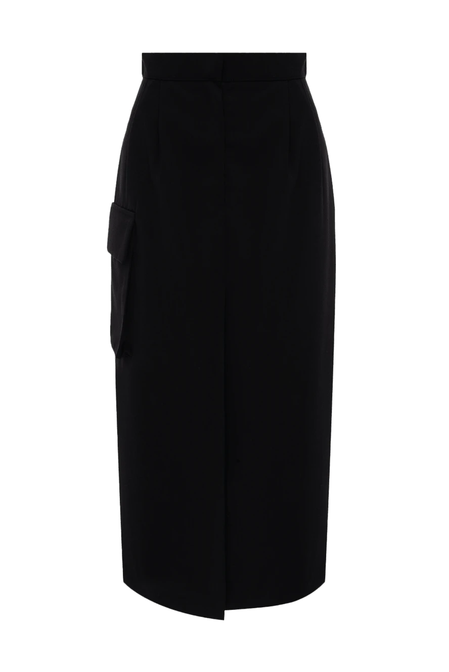 Fleur de Paris woman black polyester and viscose skirt for women купить с ценами и фото 152080 - photo 1