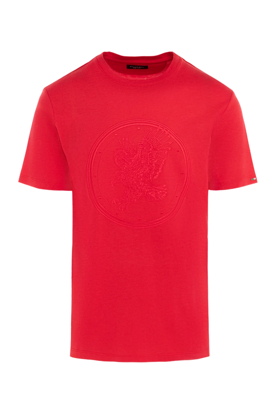 Stefano Ricci мақтадан тігілген футболка және ерлерге арналған модальды қызыл 152238 - фото 1