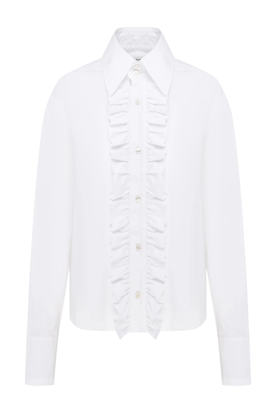 Saint Laurent woman white cotton blouse for women купить с ценами и фото 152390 - photo 1