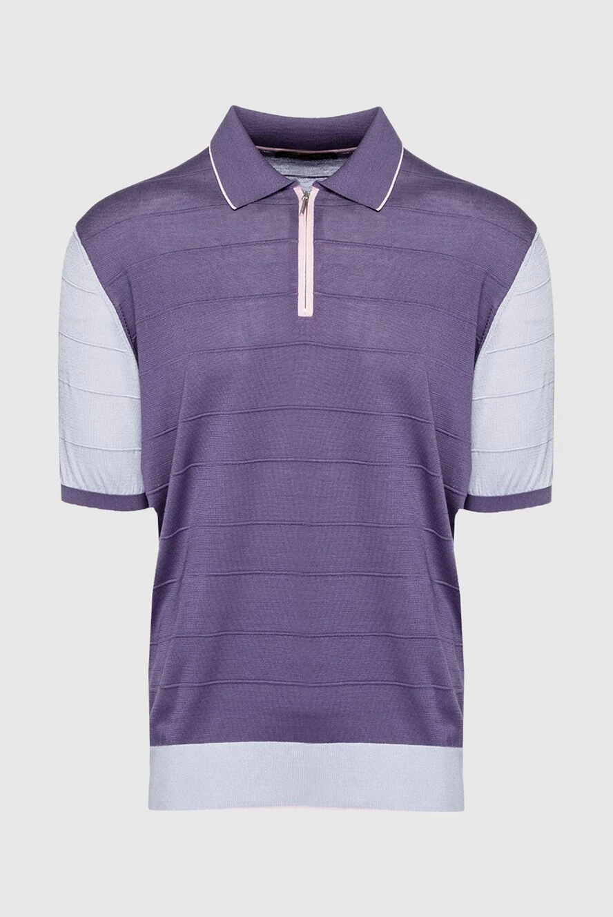 Cesare di Napoli man silk polo purple for men купить с ценами и фото 152426 - photo 1