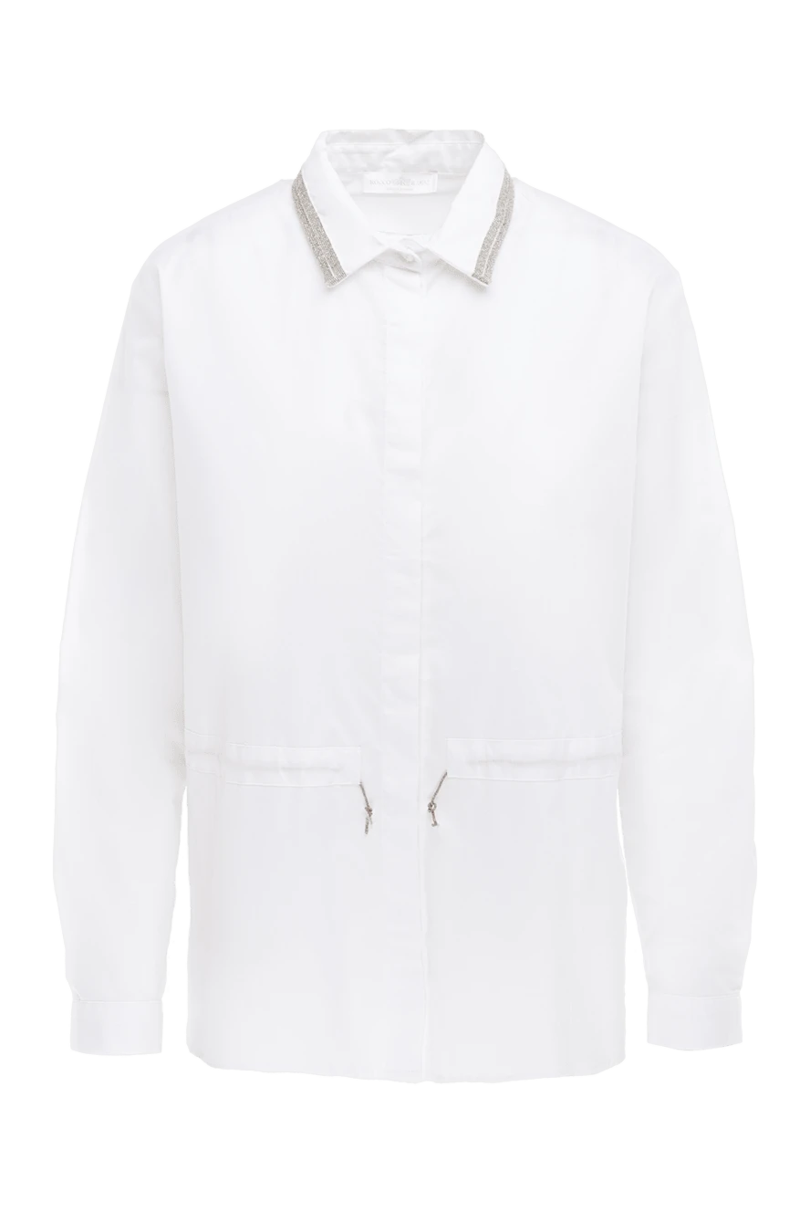 Rocco Ragni woman white cotton blouse for women купить с ценами и фото 152478 - photo 1