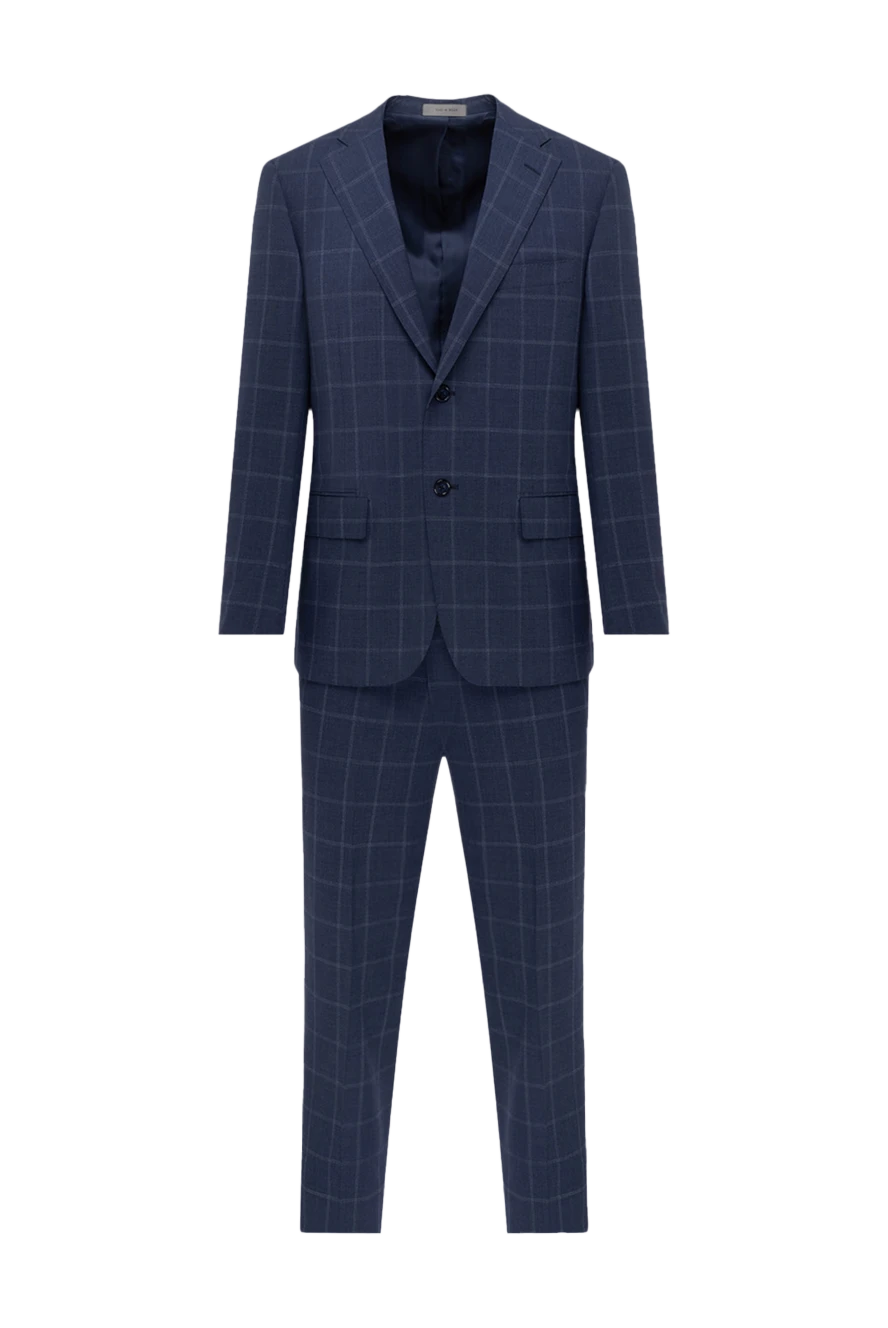 Corneliani man men's suit made of wool, blue купить с ценами и фото 152491 - photo 1