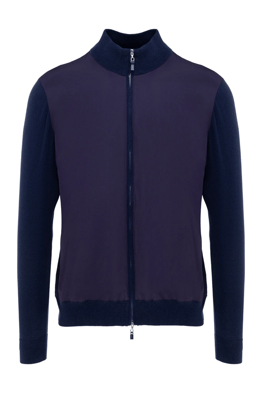 Svevo man men's cardigan made of cotton and cashmere blue купить с ценами и фото 152497 - photo 1